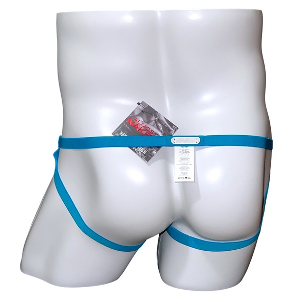 Andrew Christian No-Show Ultra Low Rise Jock Teal Size S (28-31) #93423 NWT - Picture 4 of 12